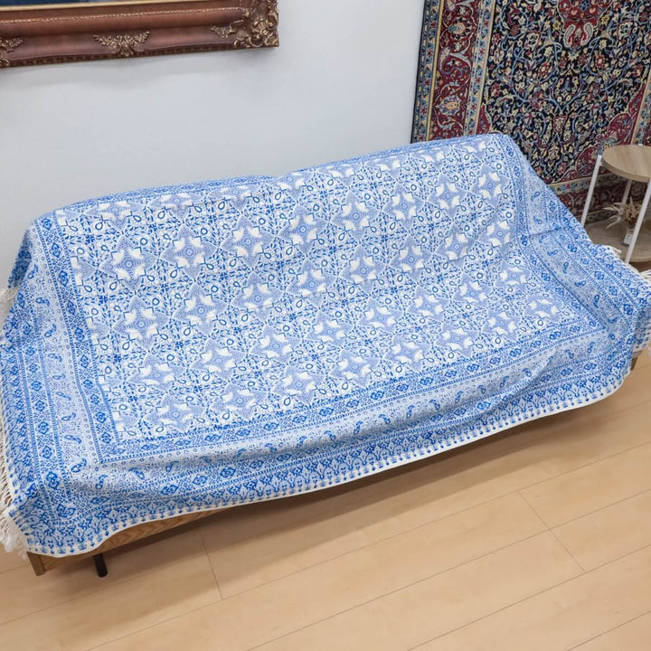 ペルシャ更紗 ガラムカール 200x130cm ネオモダンカラー 一点もの マルチクロス（テーブル／ソファ対応）