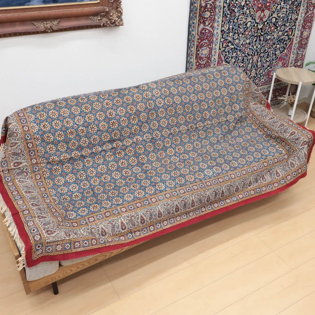 ペルシャ更紗 ガラムカール 200x130cm クラシックヴィンテージ 一点もの マルチクロス（テーブル／ソファ対応）