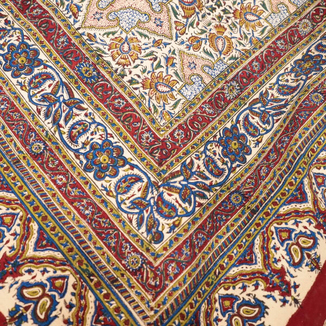 ペルシャ更紗 ガラムカール 200x130cm クラシックヴィンテージ 一点もの マルチクロス（テーブル／ソファ対応）