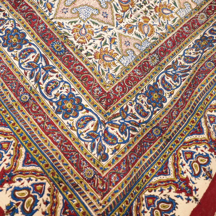 ペルシャ更紗 ガラムカール 200x130cm クラシックヴィンテージ 一点もの マルチクロス（テーブル／ソファ対応）