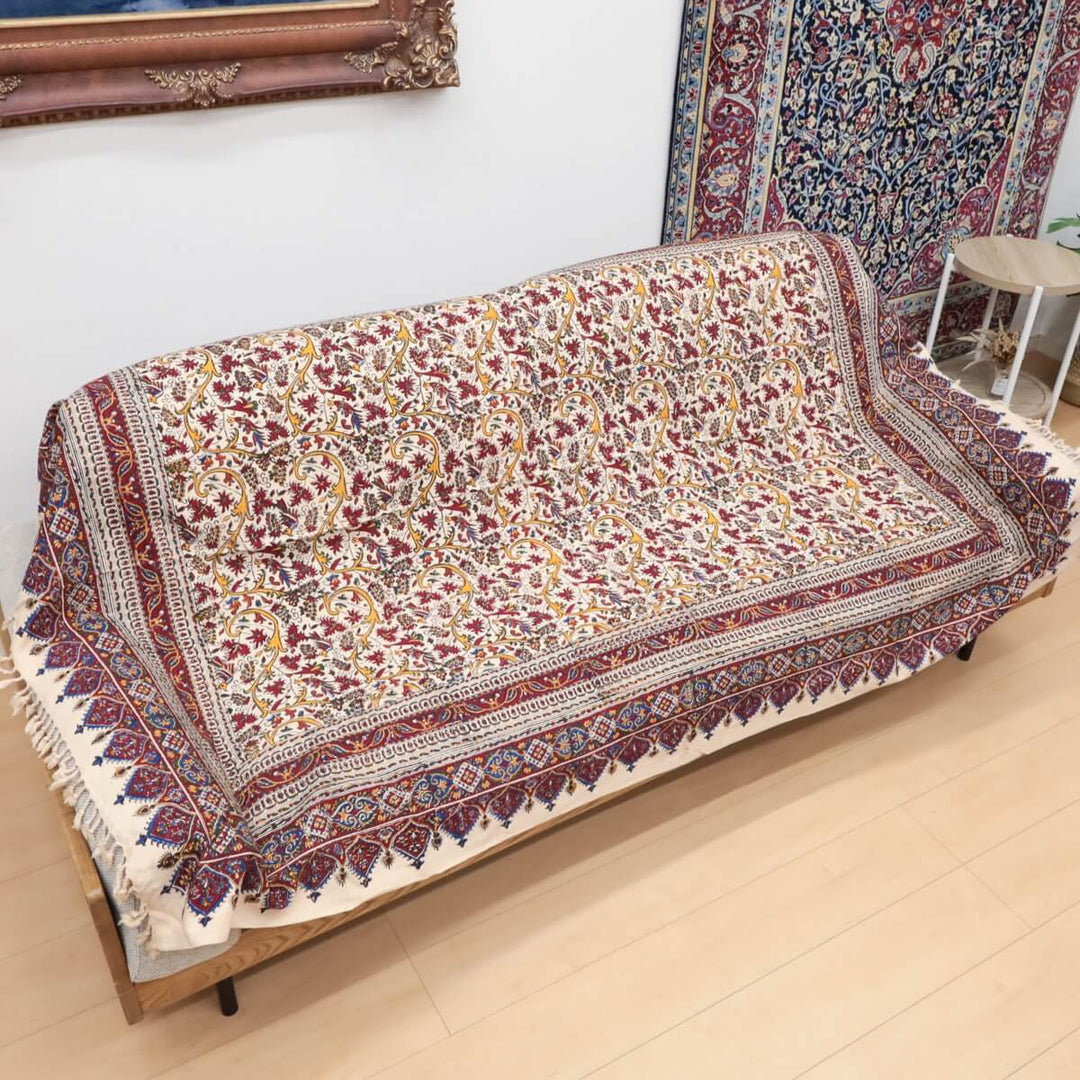 ペルシャ更紗・ガラムカール 200x130cm（イラン手染布）