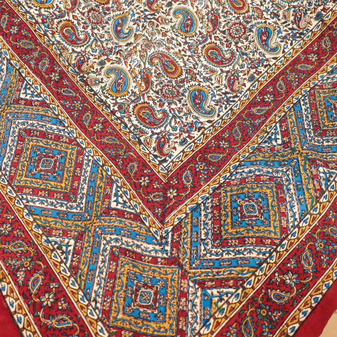 ペルシャ更紗 ガラムカール 200x130cm クラシックヴィンテージ 一点もの マルチクロス（テーブル／ソファ対応）