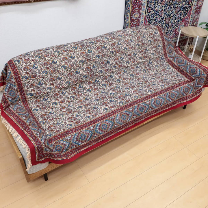 ペルシャ更紗 ガラムカール 200x130cm クラシックヴィンテージ 一点もの マルチクロス（テーブル／ソファ対応）