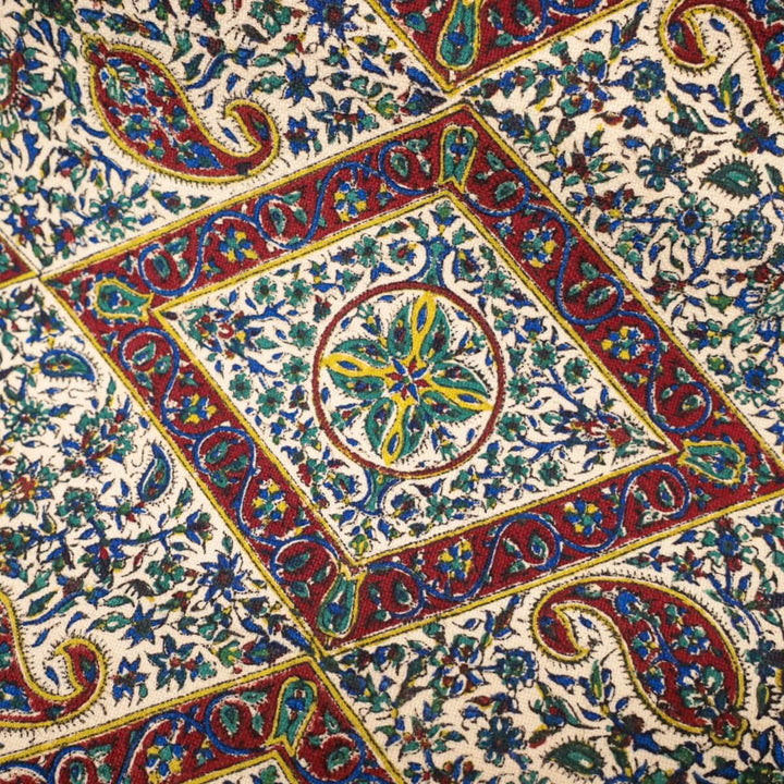 ペルシャ更紗 ガラムカール 200x130cm クラシックヴィンテージ 一点もの マルチクロス（テーブル／ソファ対応）