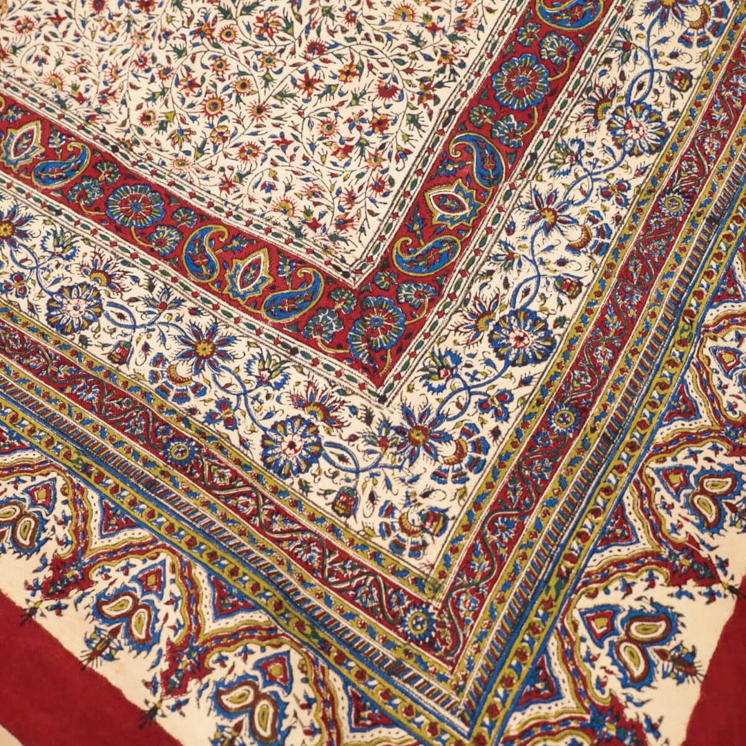 ペルシャ更紗 ガラムカール 200x130cm クラシックヴィンテージ 一点もの マルチクロス（テーブル／ソファ対応）