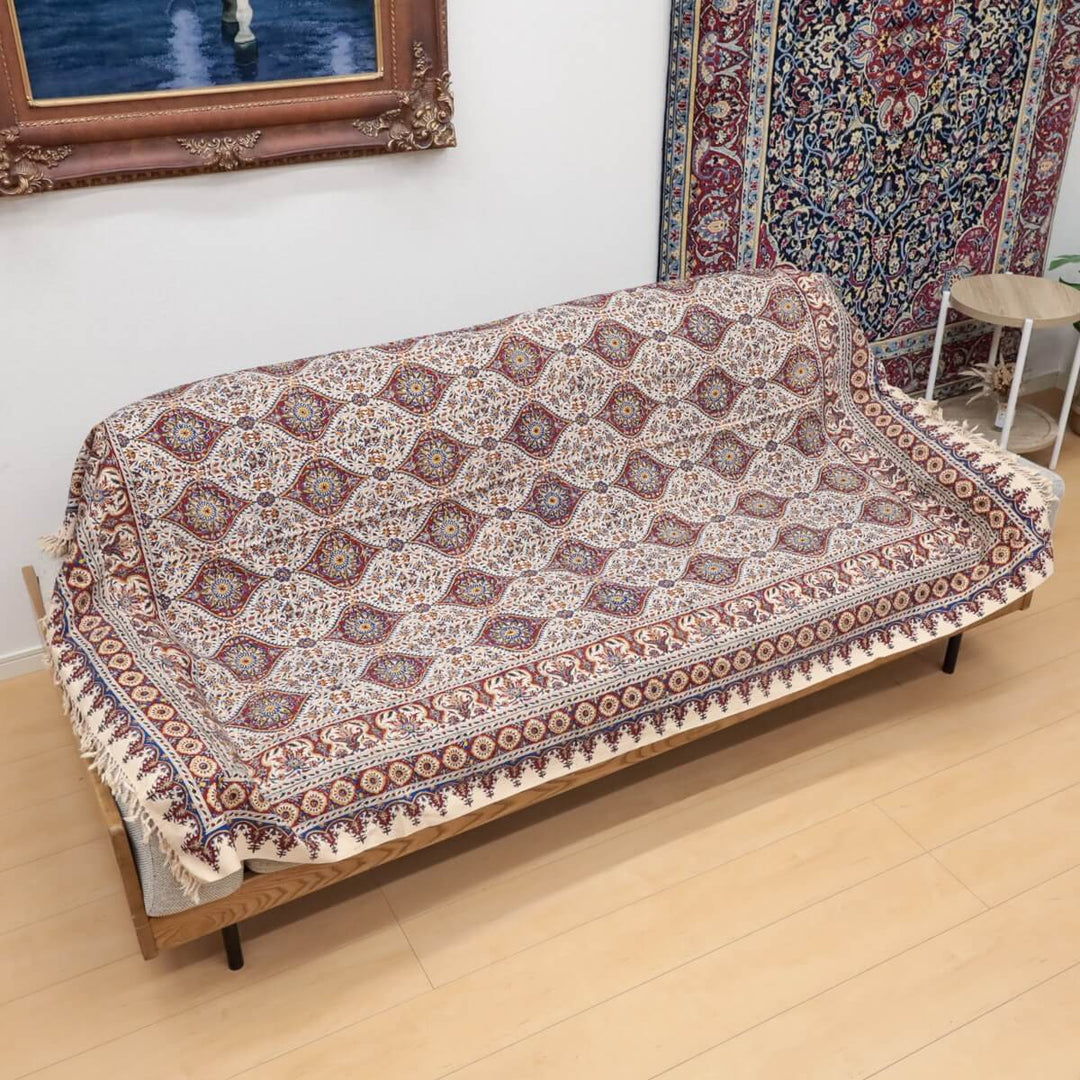 ペルシャ更紗・ガラムカール 200x130cm（イラン手染布）