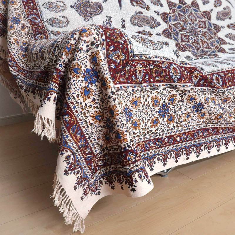 ペルシャ更紗・ガラムカール（イラン手染布）280×220cm(GC-2829