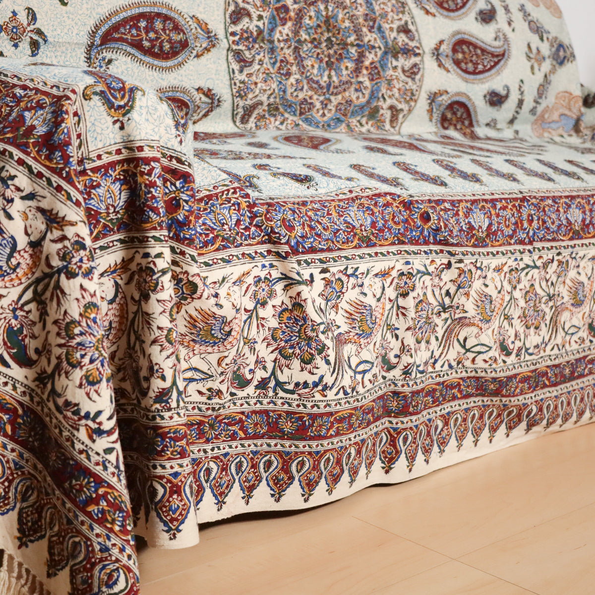 ペルシャ更紗・ガラムカール​ (イラン手染布) 280×220cm（GC-2847