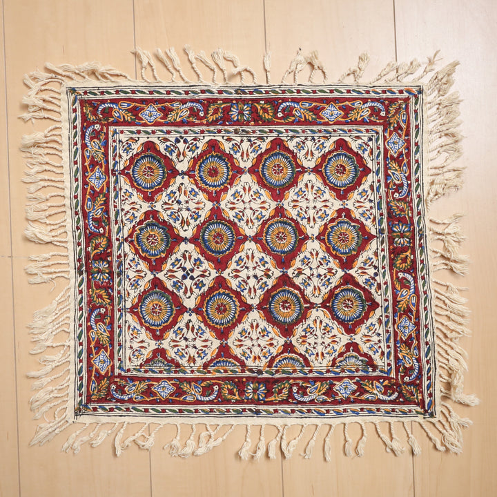 ペルシャ更紗・ガラムカール（イラン手染布）　40×40cm（GS-401）※メール便無料