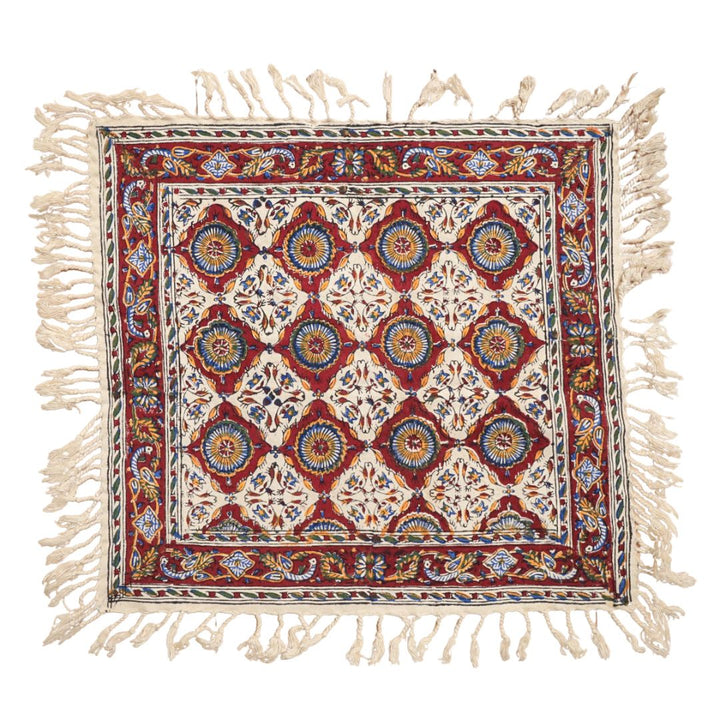 ペルシャ更紗・ガラムカール（イラン手染布）　40×40cm（GS-401）※メール便無料