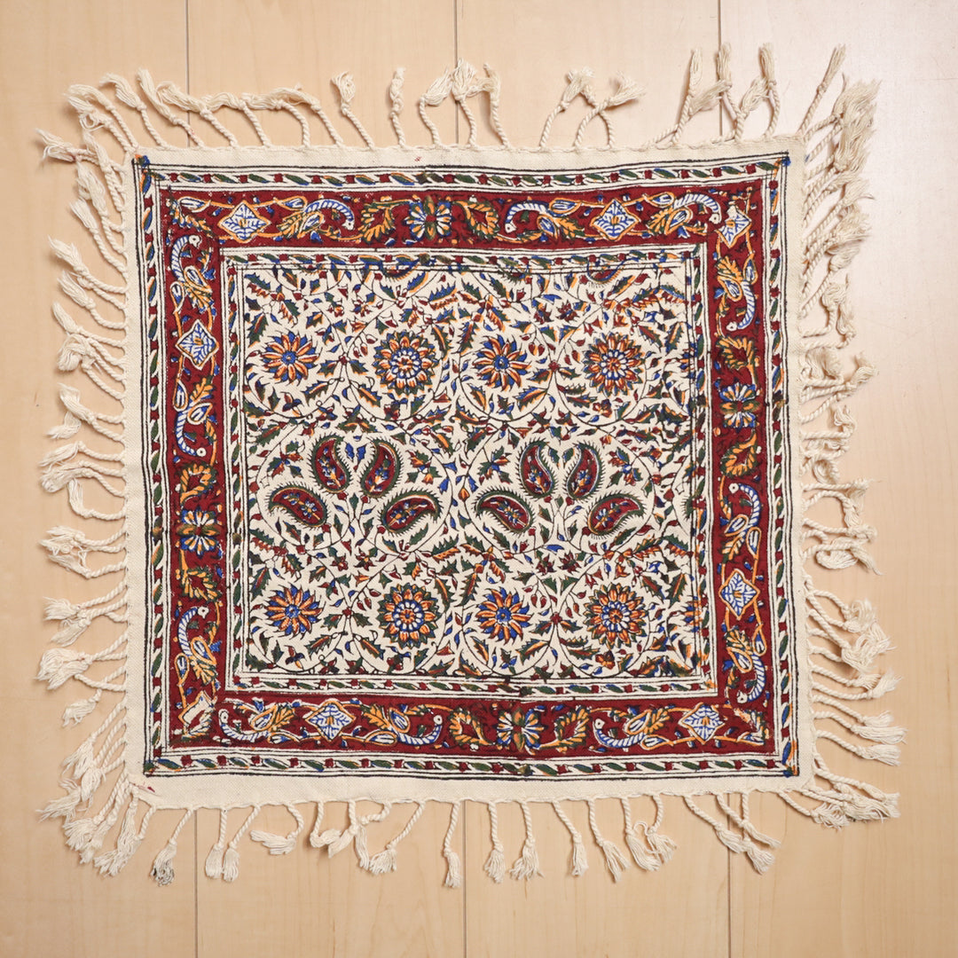 ペルシャ更紗・ガラムカール（イラン手染布）　40×40cm（GS-403）※メール便無料