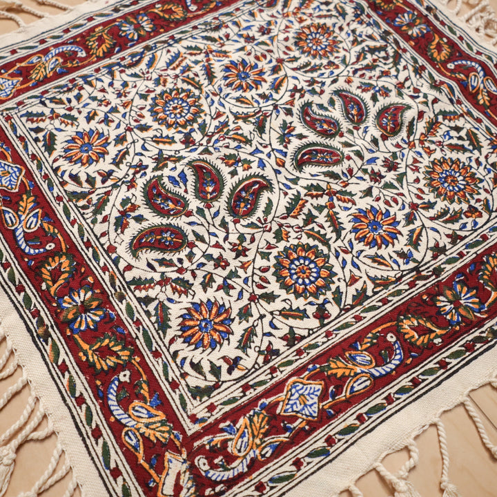 ペルシャ更紗・ガラムカール（イラン手染布）　40×40cm（GS-403）※メール便無料