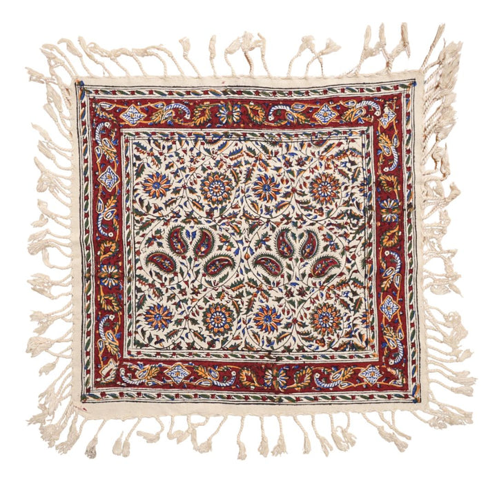 ペルシャ更紗・ガラムカール（イラン手染布）　40×40cm（GS-403）※メール便無料