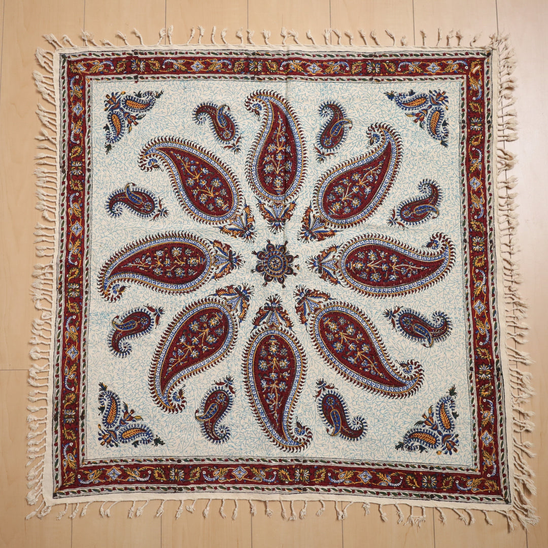 ペルシャ更紗・ガラムカール（イラン手染布）　80×80cm（GS-801）※メール便無料