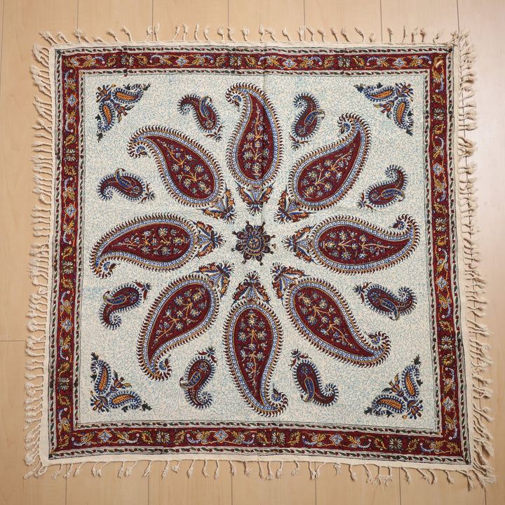 ペルシャ更紗・ガラムカール（イラン手染布）　80×80cm（GS-801）※メール便無料