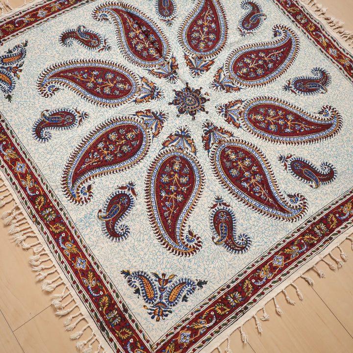 ペルシャ更紗・ガラムカール（イラン手染布）　80×80cm（GS-801）※メール便無料