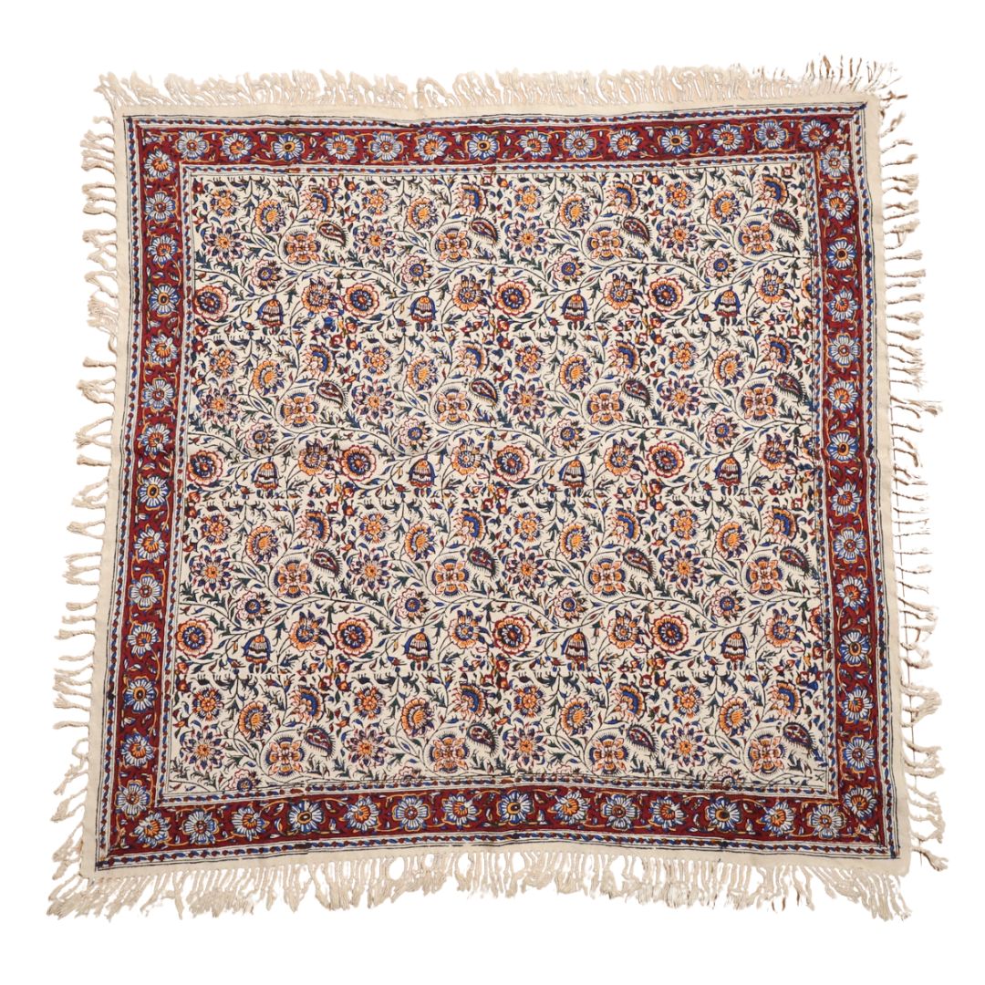 ペルシャ更紗・ガラムカール（イラン手染布）　80×80cm（GS-805）※メール便無料