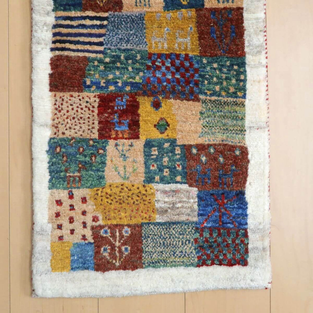 【セミオーダー受付中】  サイズ変更OK　カラー変更OK イラン　シラーズ産　ギャッベ 　（hc-11013）