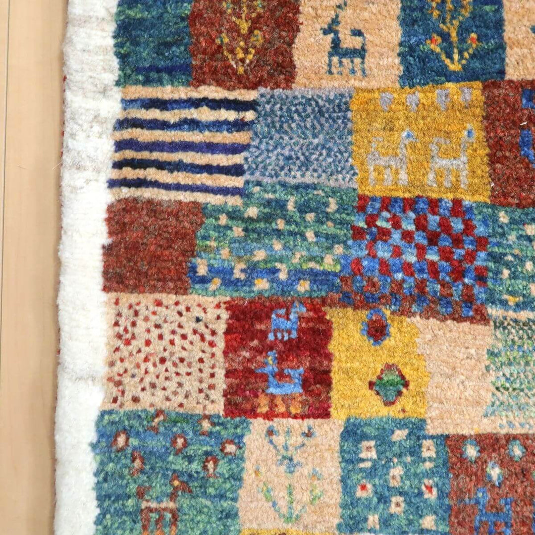 【セミオーダー受付中】  サイズ変更OK　カラー変更OK イラン　シラーズ産　ギャッベ 　（hc-11013）