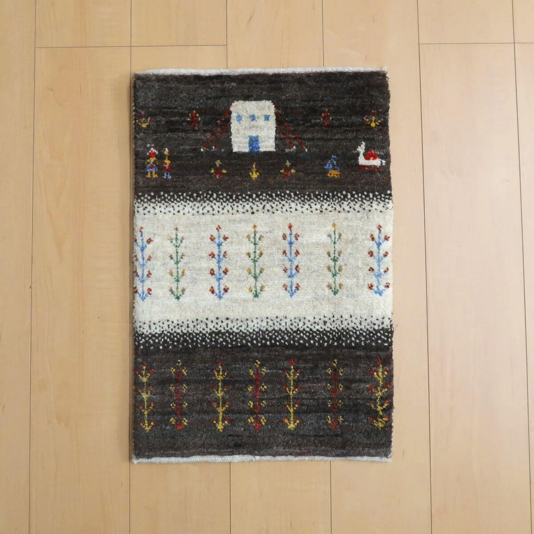 【セミオーダー受付中】  サイズ変更OK　カラー変更OK イラン　シラーズ産　ギャッベ 　（hc-11021）