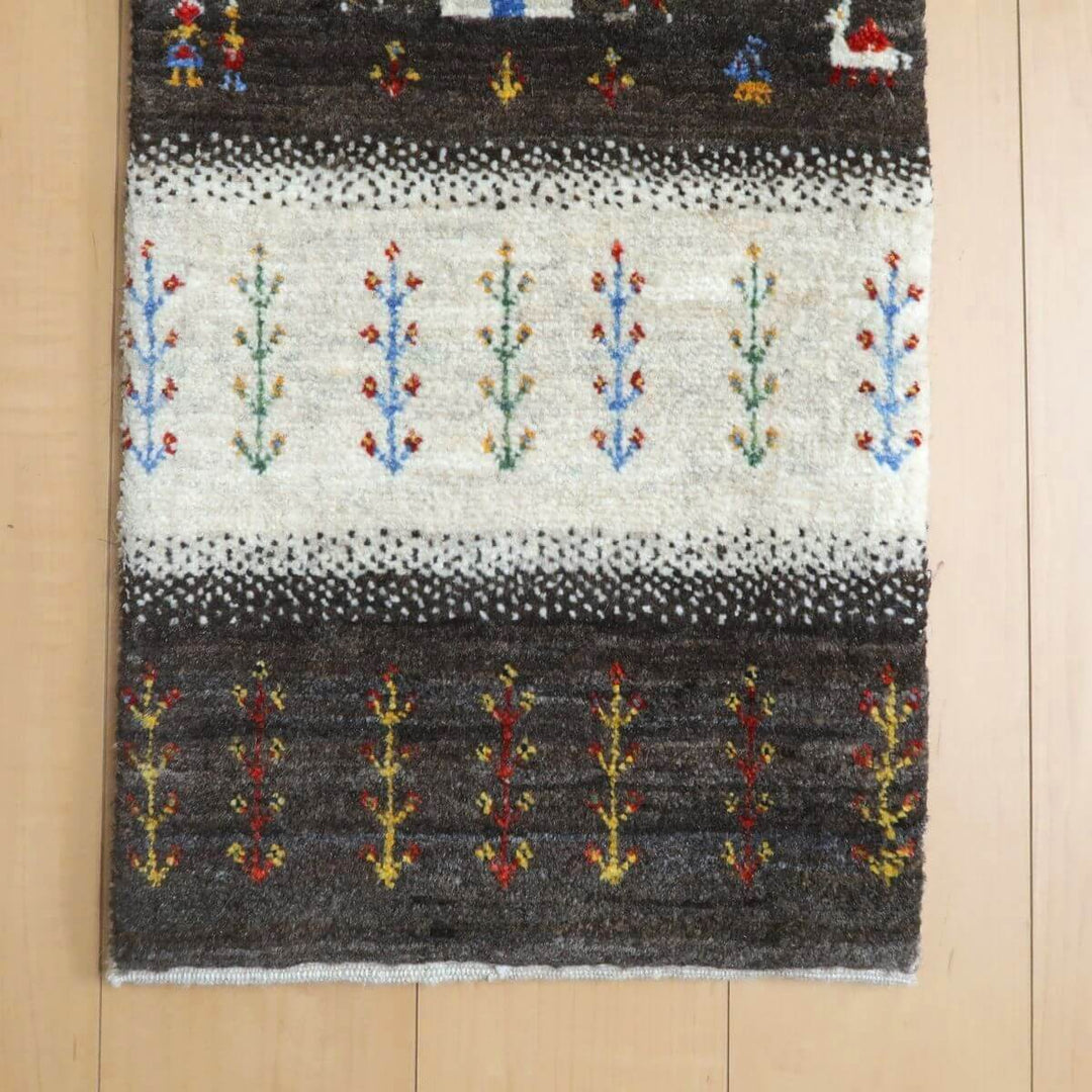 【セミオーダー受付中】  サイズ変更OK　カラー変更OK イラン　シラーズ産　ギャッベ 　（hc-11021）