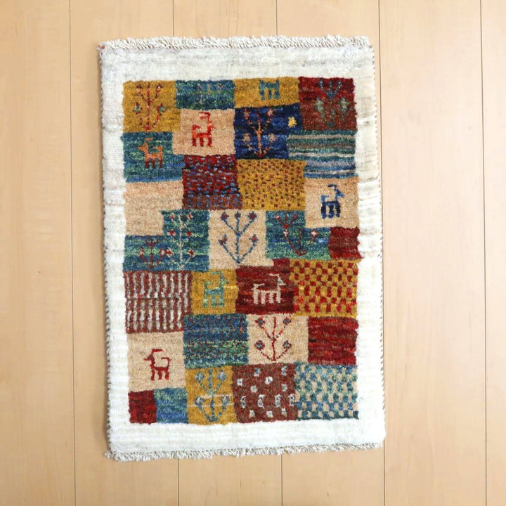 【セミオーダー受付中】  サイズ変更OK　カラー変更OK イラン　シラーズ産　ギャッベ 　（hc-11022）