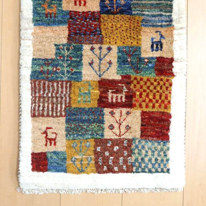 【セミオーダー受付中】  サイズ変更OK　カラー変更OK イラン　シラーズ産　ギャッベ 　（hc-11022）