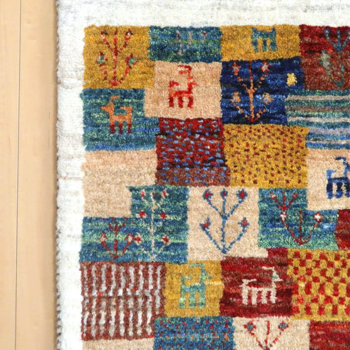 【セミオーダー受付中】  サイズ変更OK　カラー変更OK イラン　シラーズ産　ギャッベ 　（hc-11022）