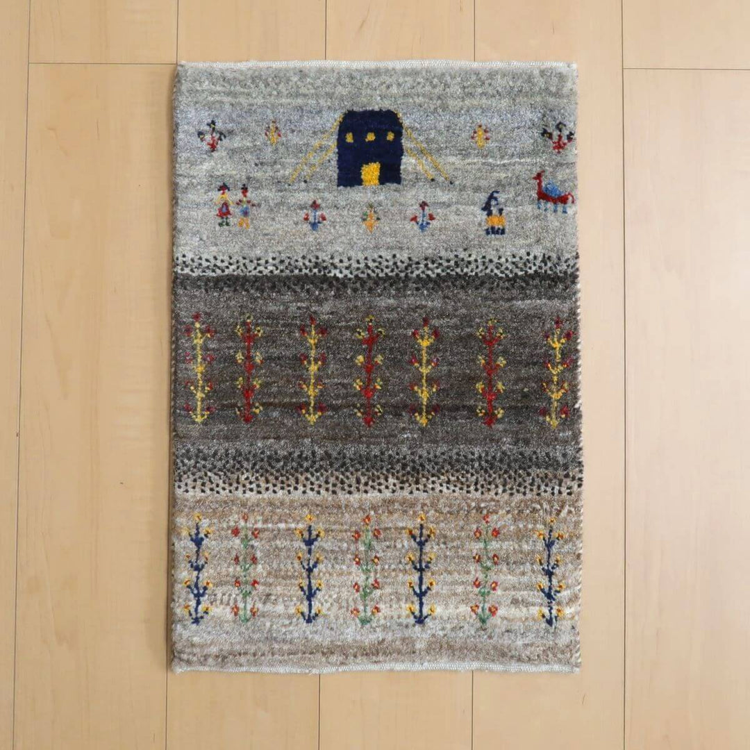 【セミオーダー受付中】  サイズ変更OK　カラー変更OK イラン　シラーズ産　ギャッベ 　（hc-11032）