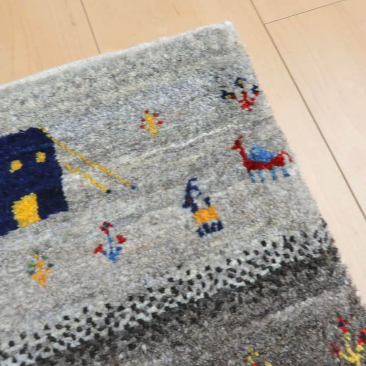 【セミオーダー受付中】  サイズ変更OK　カラー変更OK イラン　シラーズ産　ギャッベ 　（hc-11032）