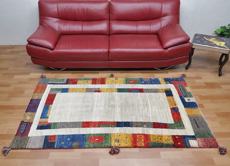 プレミアムギャッベ／ルリバフ 199×115cm（HL-103）