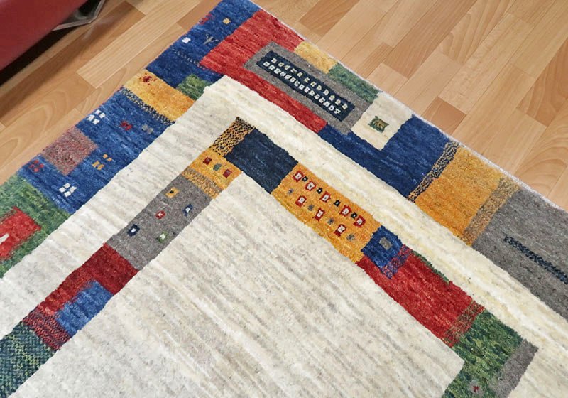 プレミアムギャッベ／ルリバフ 199×115cm（HL-103）