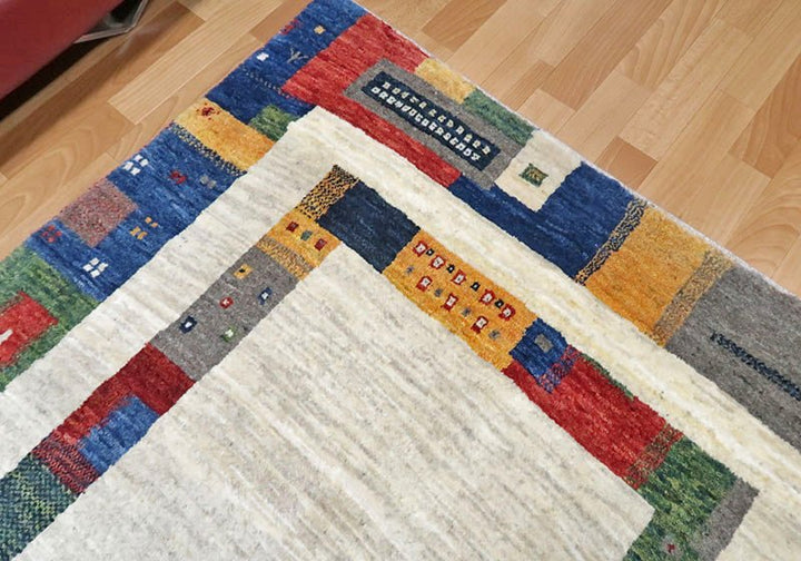 プレミアムギャッベ／ルリバフ 199×115cm（HL-103）