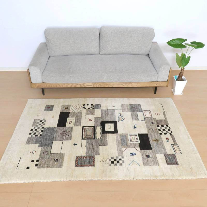 プレミアムギャッベ／カシュクリ 201×132cm（HL-10854）