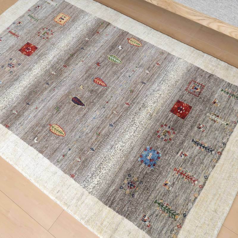 【セミオーダー受付中】  サイズ変更OK　カラー変更OK イラン　シラーズ産　ギャッベ 　（hl-10876）