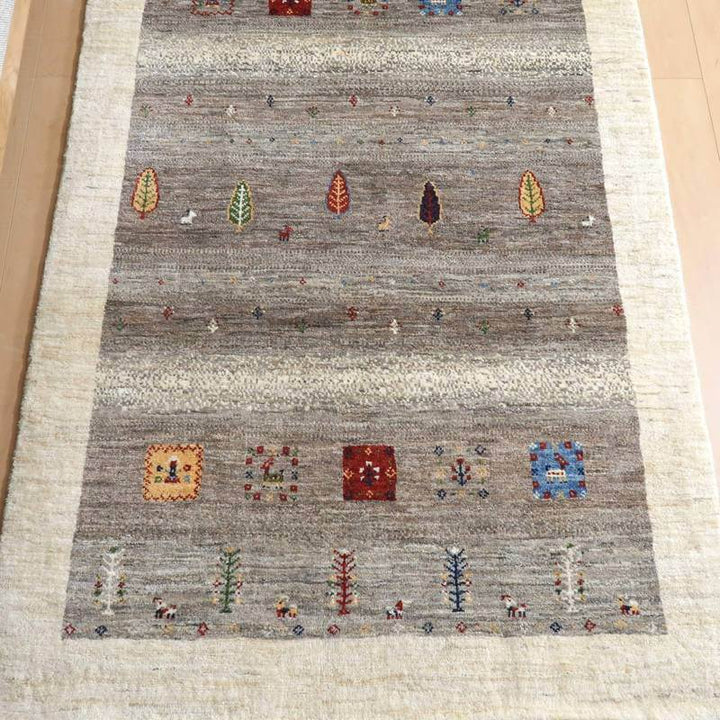 【セミオーダー受付中】  サイズ変更OK　カラー変更OK イラン　シラーズ産　ギャッベ 　（hl-10876）