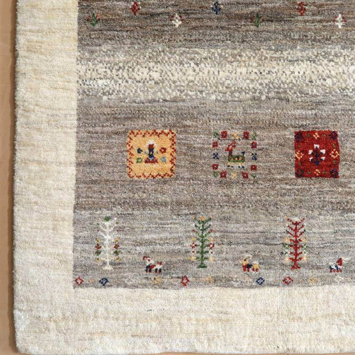 【セミオーダー受付中】  サイズ変更OK　カラー変更OK イラン　シラーズ産　ギャッベ 　（hl-10876）