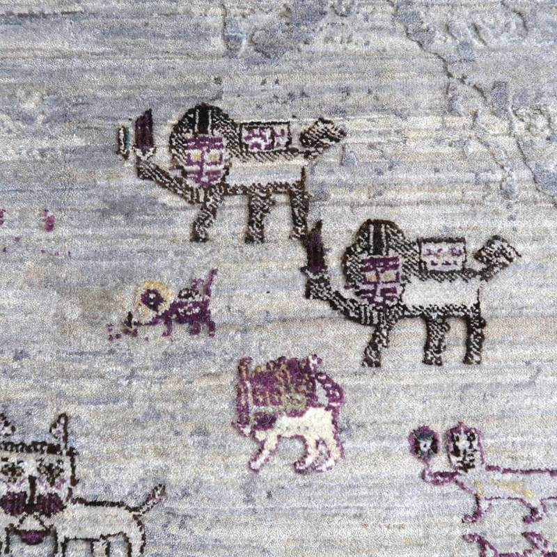 プレミアムギャッベ／ルリバフ 203×152cm（HL-10892）