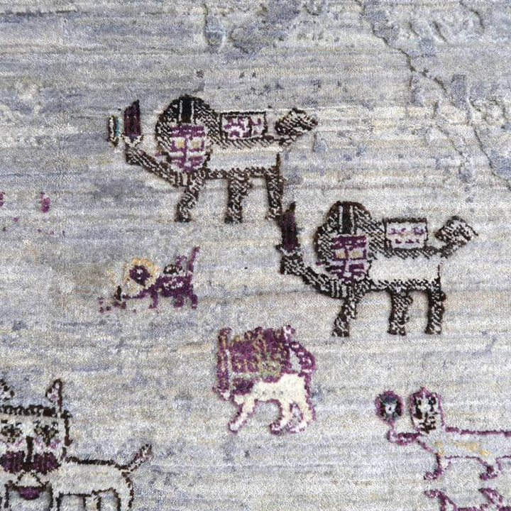 プレミアムギャッベ／ルリバフ 203×152cm（HL-10892）