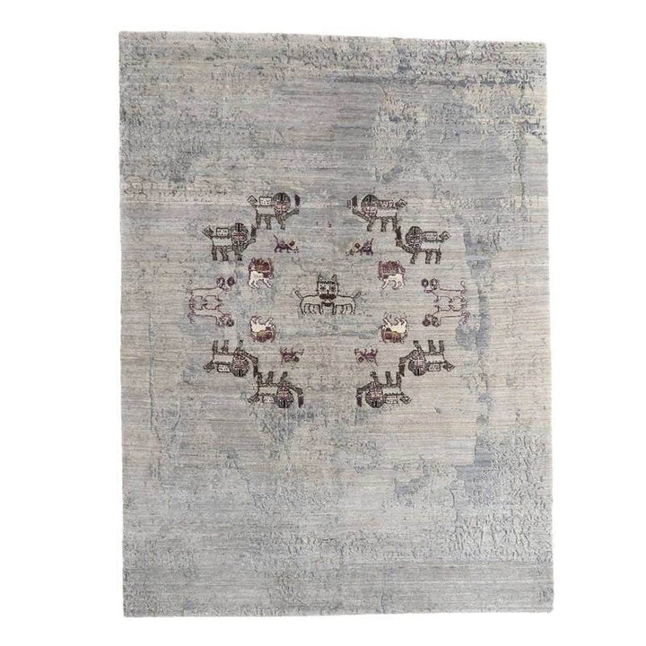 プレミアムギャッベ／ルリバフ 203×152cm（HL-10892）