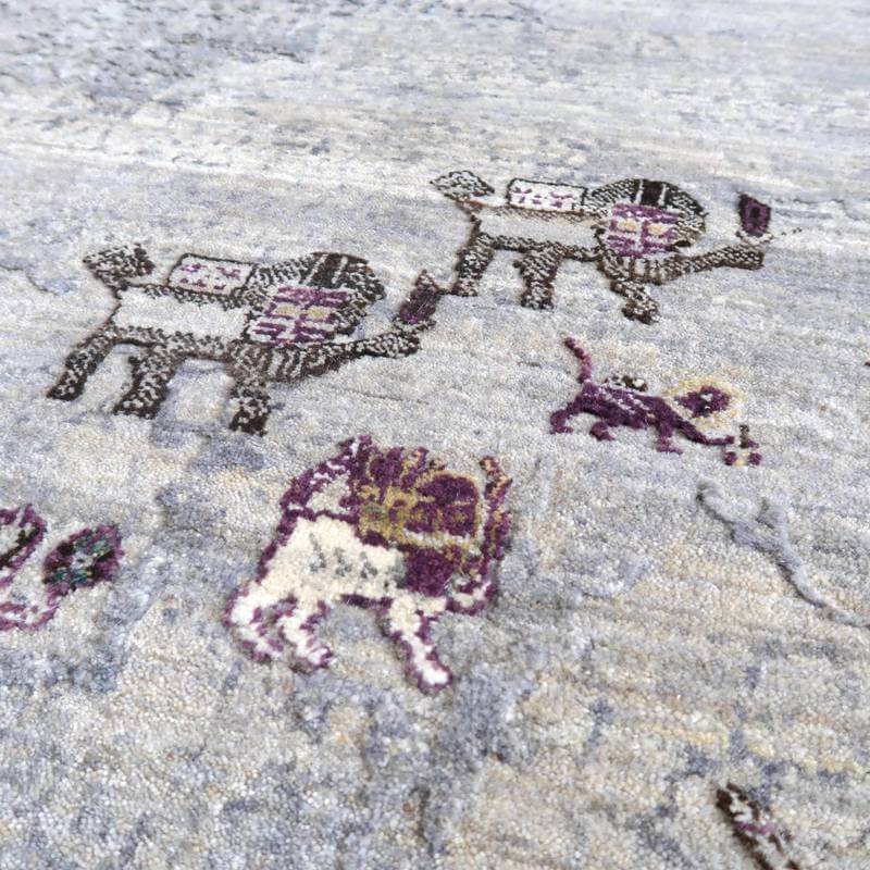 プレミアムギャッベ／ルリバフ 203×152cm（HL-10892）