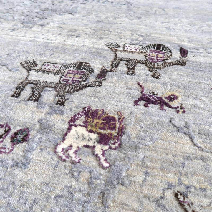 プレミアムギャッベ／ルリバフ 203×152cm（HL-10892）