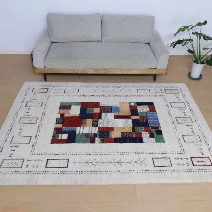 【セミオーダー受付中】  サイズ変更OK　カラー変更OK イラン　シラーズ産　ギャッベ 　（hl-11118）