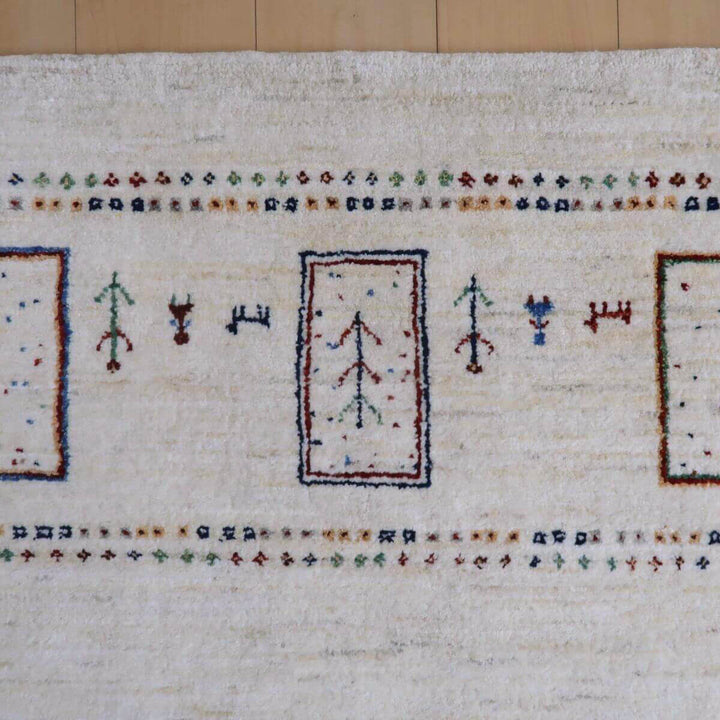 【セミオーダー受付中】  サイズ変更OK　カラー変更OK イラン　シラーズ産　ギャッベ 　（hl-11118）