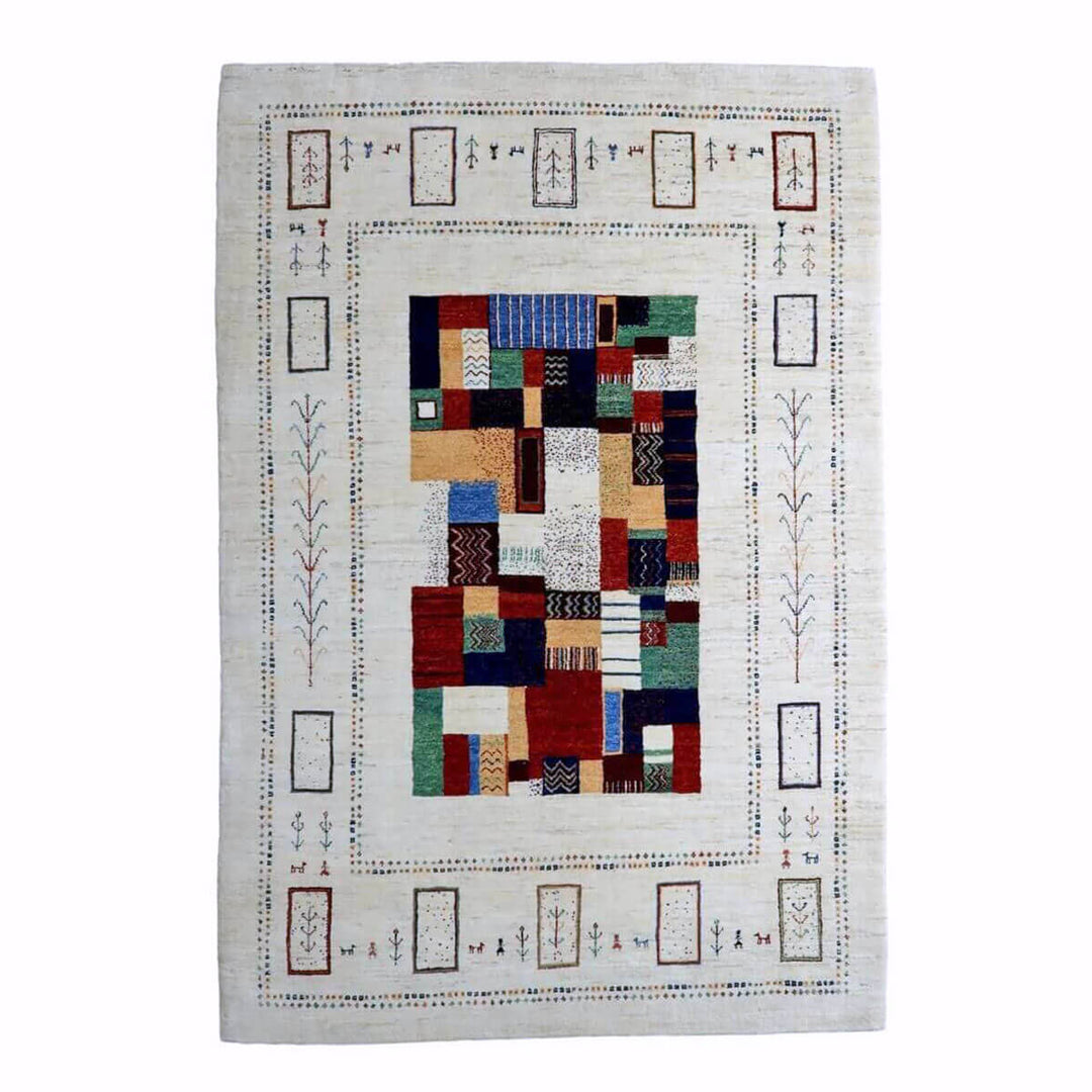 【セミオーダー受付中】  サイズ変更OK　カラー変更OK イラン　シラーズ産　ギャッベ 　（hl-11118）