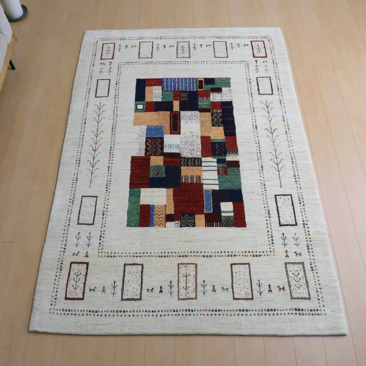 【セミオーダー受付中】  サイズ変更OK　カラー変更OK イラン　シラーズ産　ギャッベ 　（hl-11118）