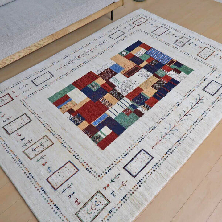 【セミオーダー受付中】  サイズ変更OK　カラー変更OK イラン　シラーズ産　ギャッベ 　（hl-11118）