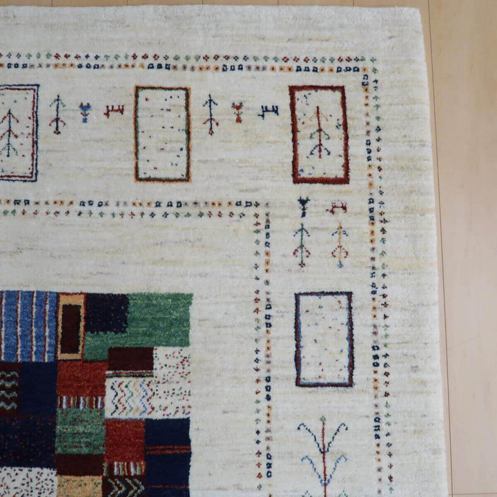 【セミオーダー受付中】  サイズ変更OK　カラー変更OK イラン　シラーズ産　ギャッベ 　（hl-11118）