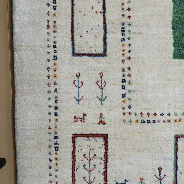 【セミオーダー受付中】  サイズ変更OK　カラー変更OK イラン　シラーズ産　ギャッベ 　（hl-11118）