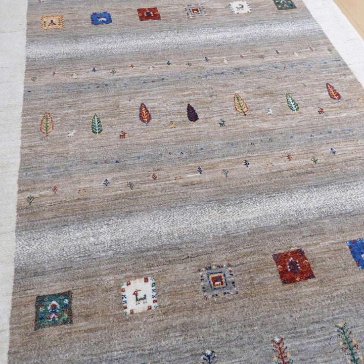 【セミオーダー受付中】  サイズ変更OK　カラー変更OK イラン　シラーズ産　ギャッベ 　（hl-11124）